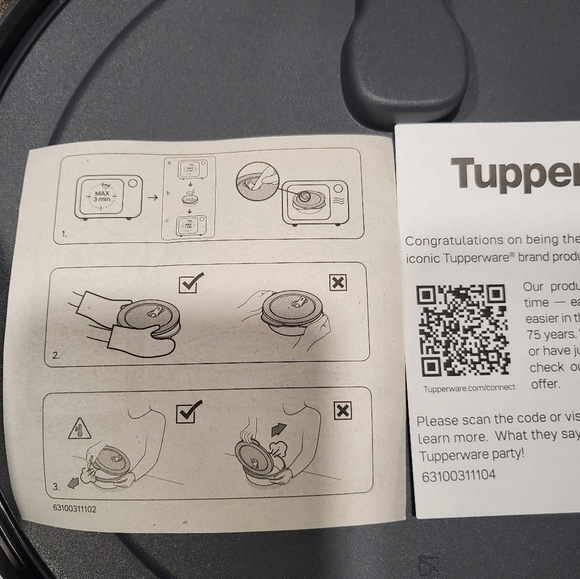 Tupperware Crystalwave Divided Dish - Picture 4 of 10